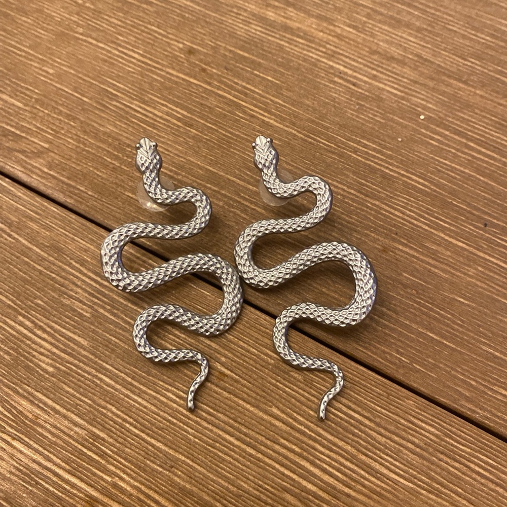 Snake Earrings Long Snake Dangle Earrings for Women